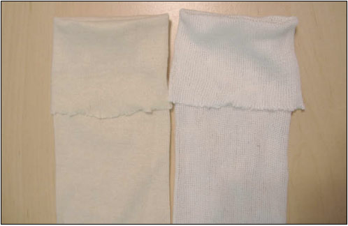 knitted tubing and cuffs